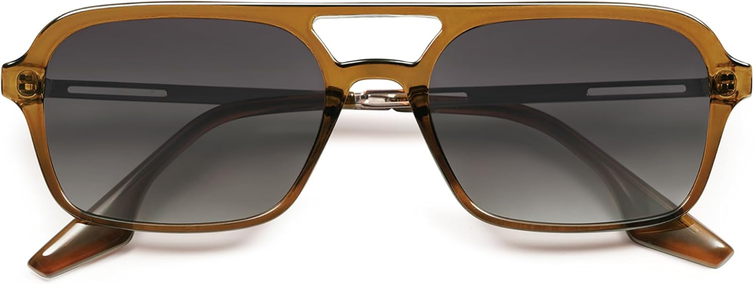 SOJOS Vintage Polarized Aviator Sunglasses for Women Men 70s Retro Flat Narraw Rectangular Womens... | Amazon (US)