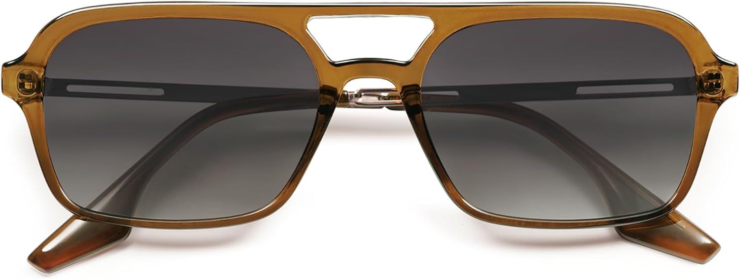 SOJOS Vintage Polarized Aviator Sunglasses for Women Men 70s Retro Flat Narraw Rectangular Womens... | Amazon (US)