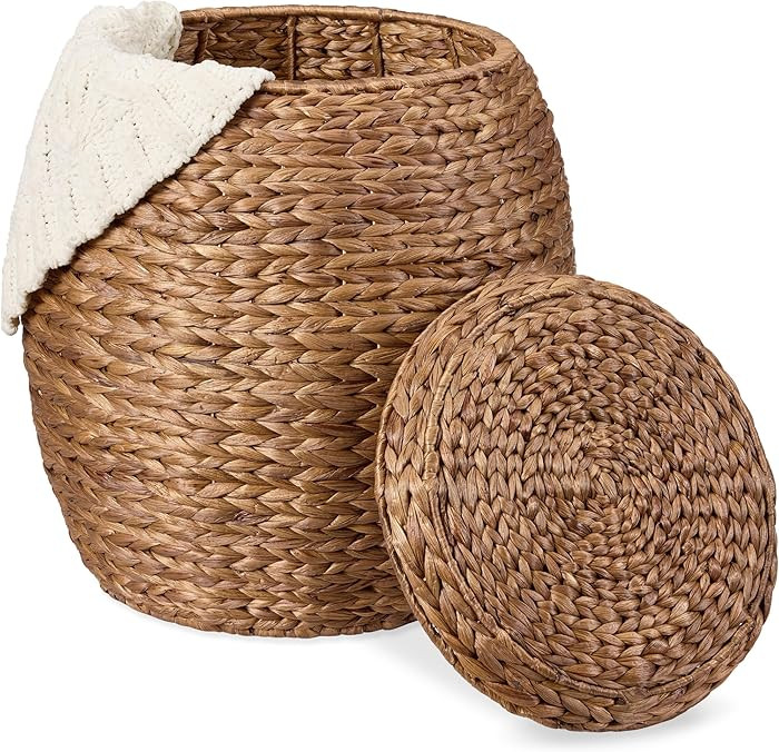 Best Choice Products Multipurpose Hyacinth Storage Basket, Plant Décor, Handwoven Organizer Tote... | Amazon (US)