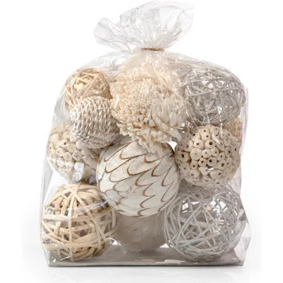 Large Decorative Balls Bowl Filler Decor Orbs White | Wayfair North America