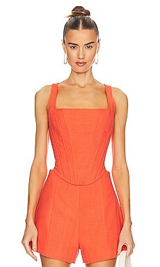 Aureta. Sophia Bustier in Flame Orange from Revolve.com | Revolve Clothing (Global)