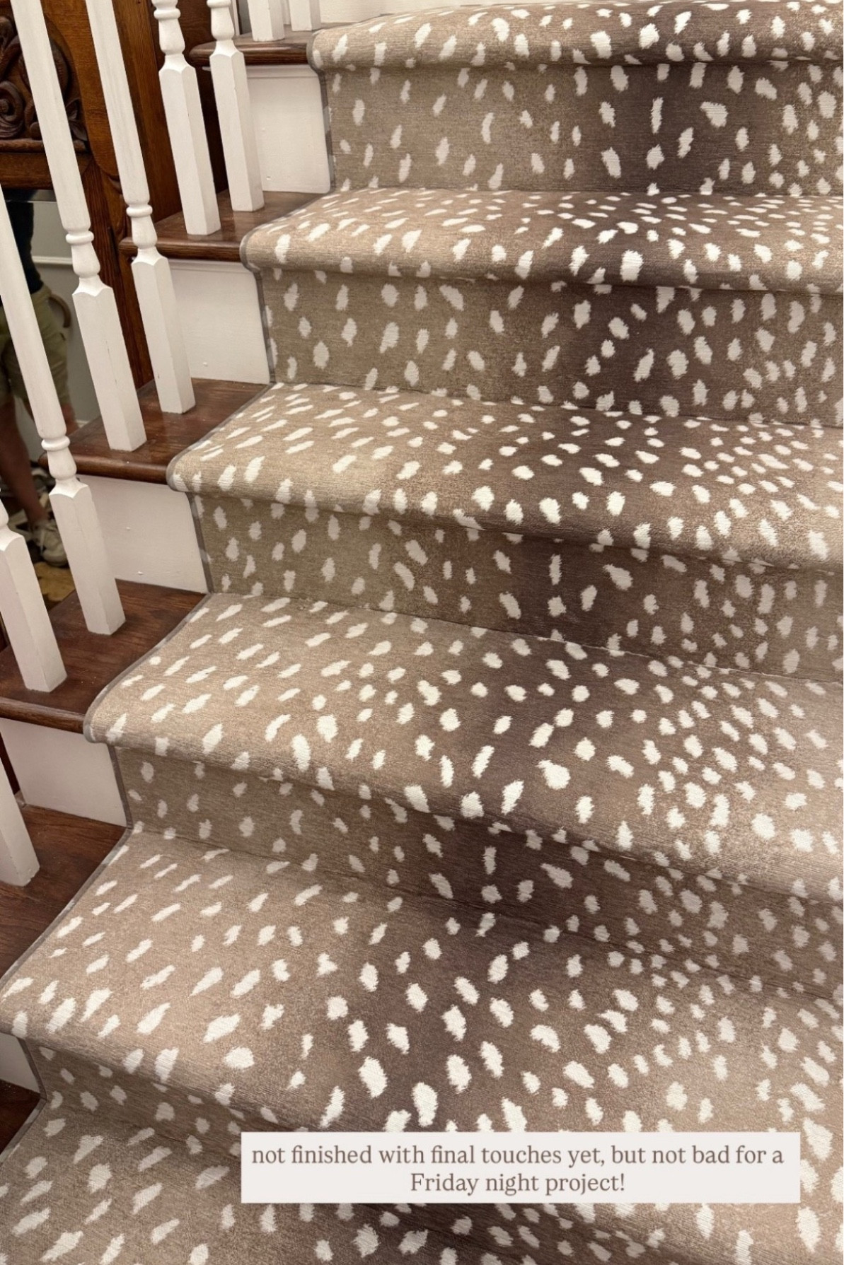New DIY stair runner! So many pretty patterns and ended up being such an easy project. 

Home decor
Home renovation 
DIY project 

#LTKFindsUnder100 #LTKHome #LTKmomlife