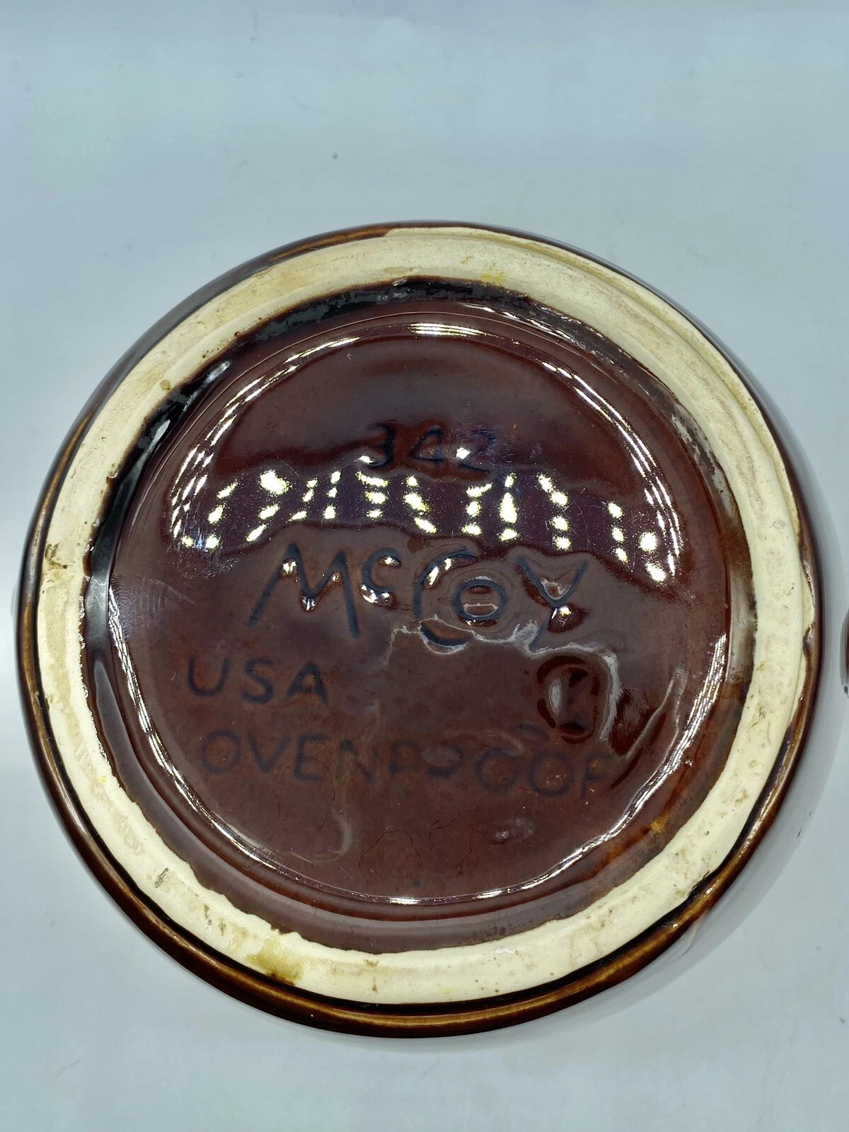 Vintage McCOY Drip Glaze Crock POT Planter Vase #342 Handles Brown Read NO LID | eBay US