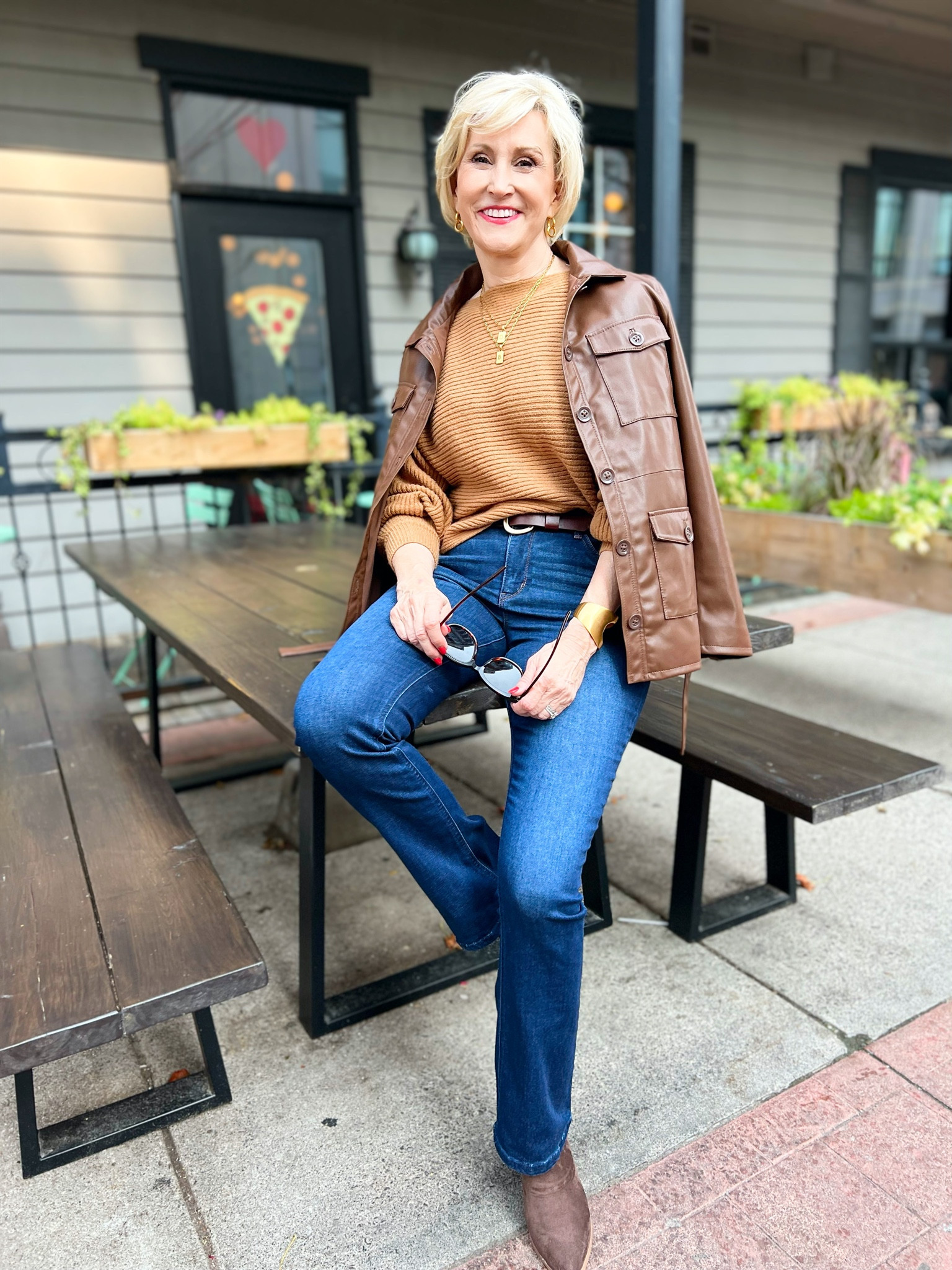 HOW TO STYLE A FAUX LEATHER SHACKET  GIRLY, EDGY, LEISURE & MORE 
