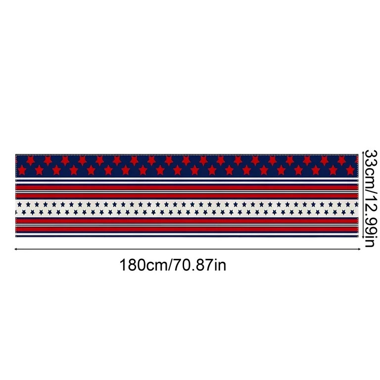 Danhjin 4th of July Table Runner Patriotic American Flag Star Patterns for Holiday Party Decorati... | Walmart (US)