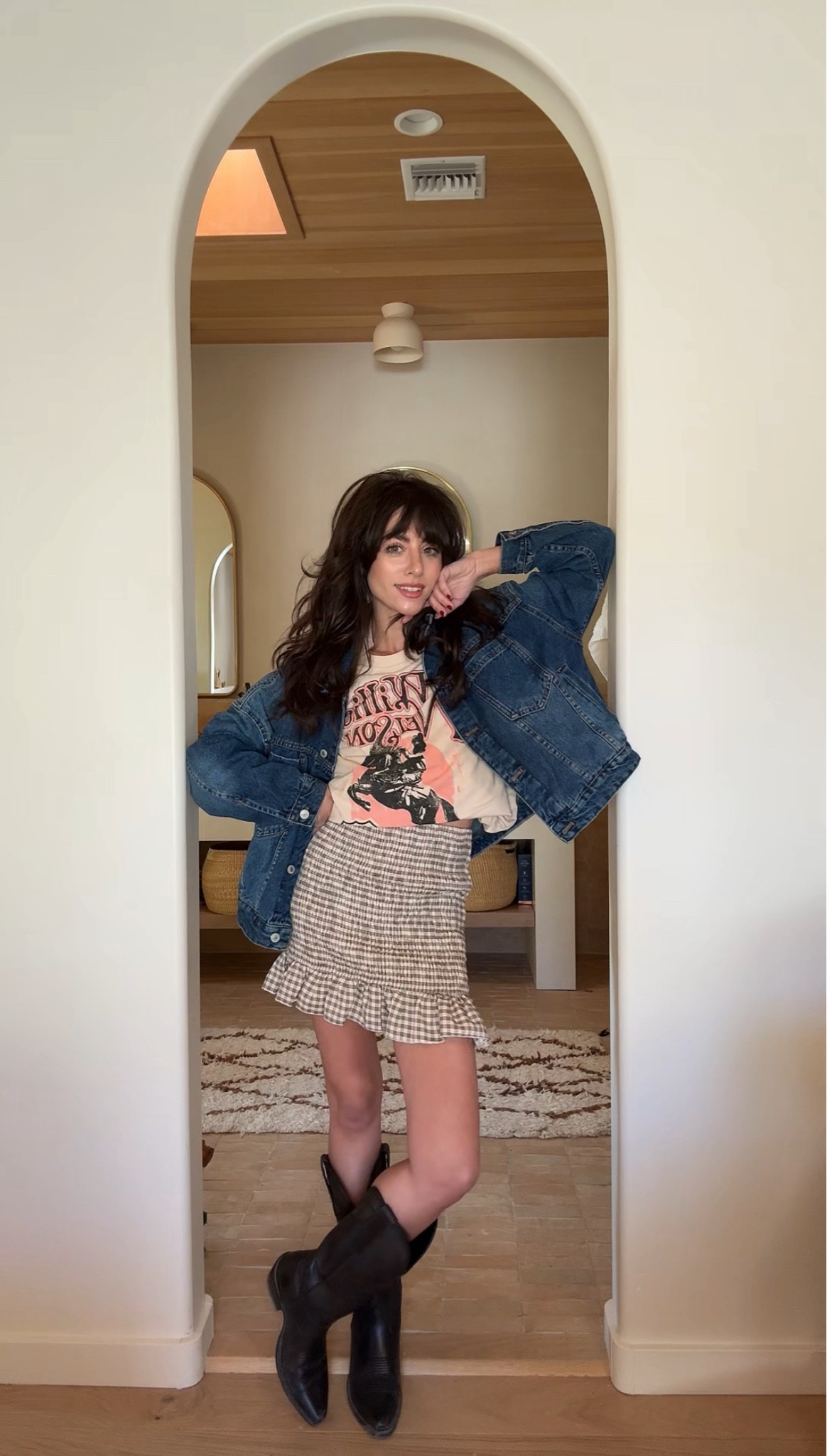 Love this gingham skirt set - so easily to style so many ways. Love it with a tee and denim jacket  

#LTKStyleTip #LTKFindsUnder100 #LTKSeasonal