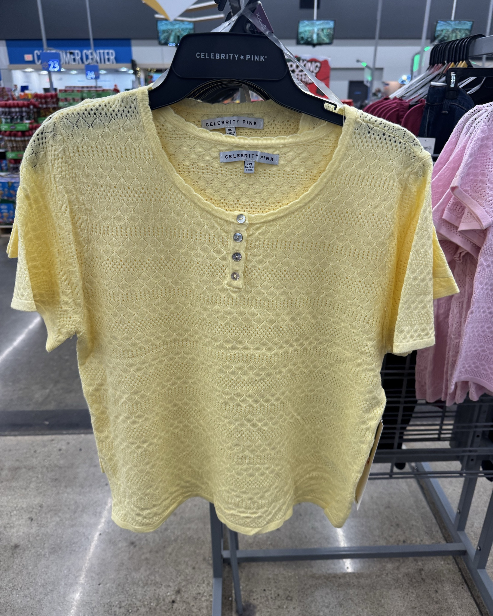 Walmart Celebrity Pink Women's Short Sleeve Pointelle Henley, Sizes XS-XXXL

#LTKootd #LTKMidsize #LTKFindsUnder50