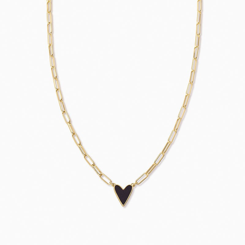 Navy Enamel Heart Necklace | Uncommon James