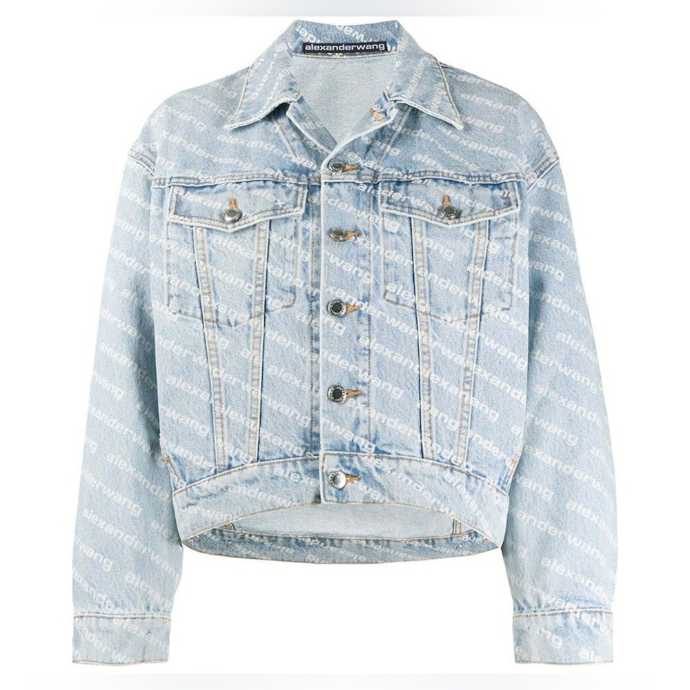Alexander Wang Falling Back Logo Denim Jacket | Poshmark
