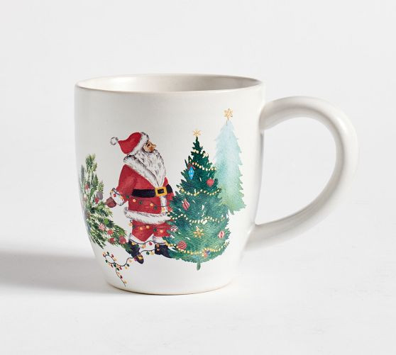 Christmas in the Country Stoneware Mugs | Pottery Barn (US)