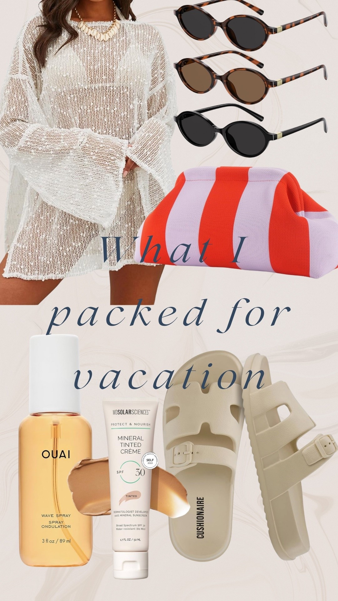 My vacation essentials #summeressentials #summerootd #vacation 

#LTKmomlife #LTKSwim #LTKselfcare