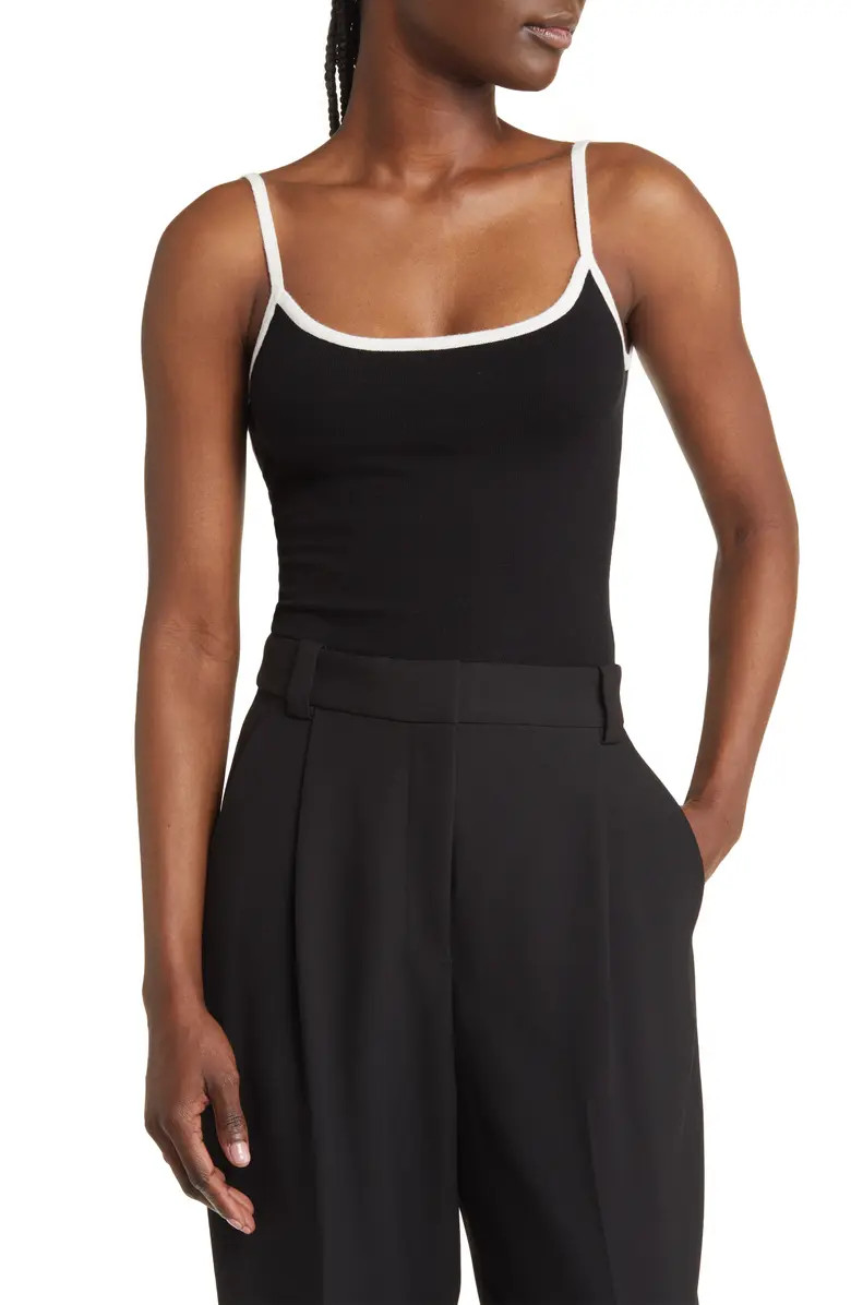Contrast Trim Camisole Bodysuit | Nordstrom
