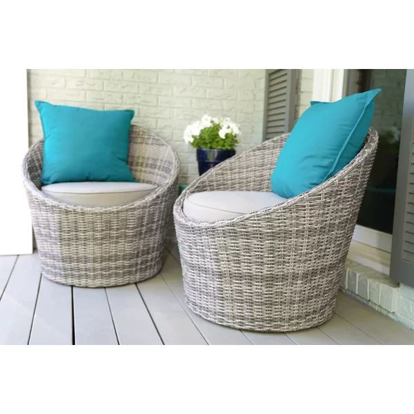 Gaines Swivel Patio Chairs with Cushions | Wayfair Professional