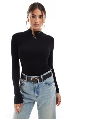 ASOS DESIGN long sleeve bodysuit with turtle neck 2 pack in black and white | ASOS | ASOS (Global)