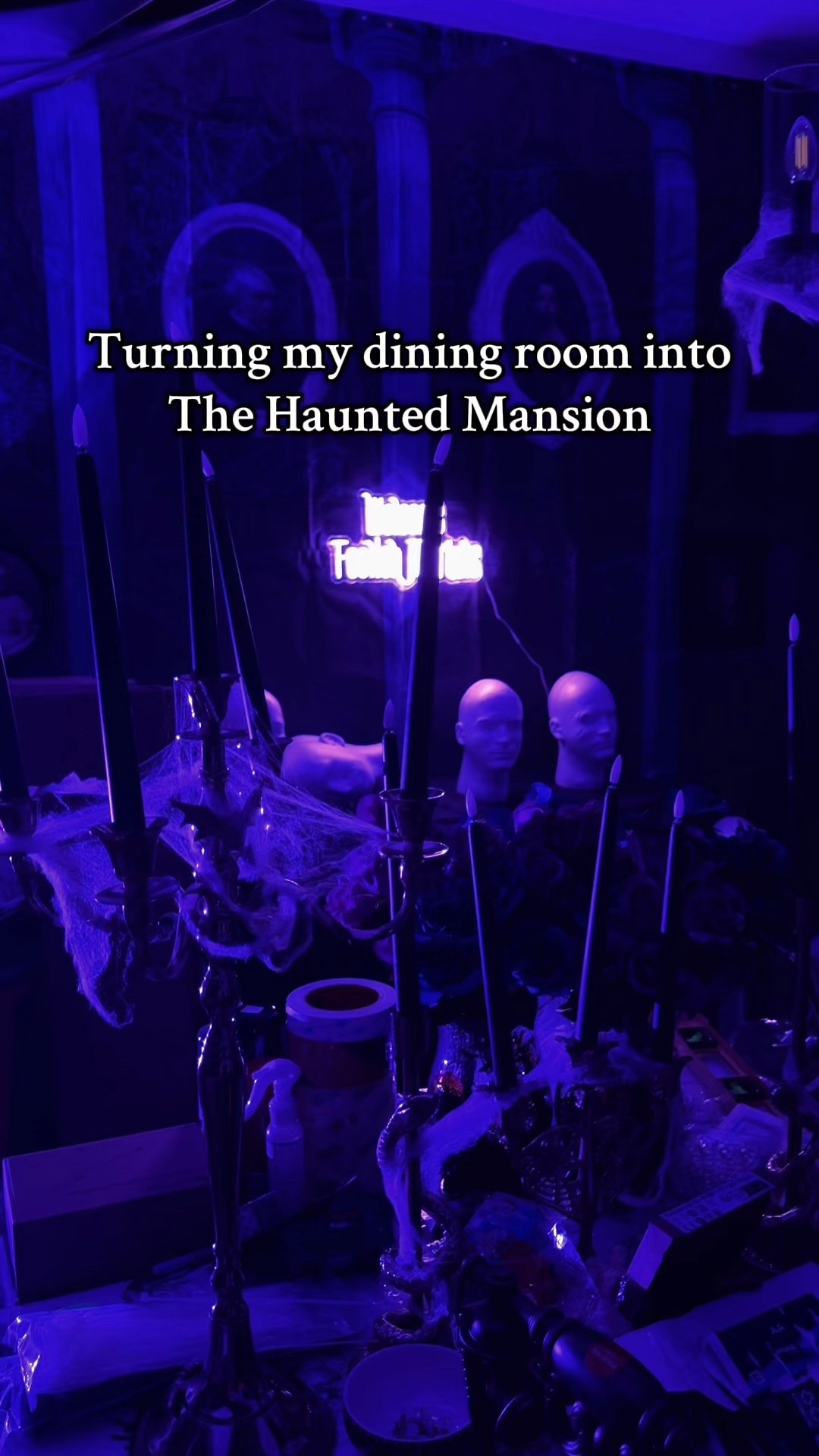 Welcome, foolish mortals…” 👻✨
Transformed my dining room into a Haunted Mansion dream — eerie elegance, flickering candles, and ghostly glam galore. 💀🕯️
If you love moody Halloween décor, you’re going to haunt this look. 🖤

#HauntedMansion #HauntedMansionDecor #HalloweenDecor #DiningRoomDecor #HalloweenDiningRoom 

#LTKHalloween #LTKSeasonal