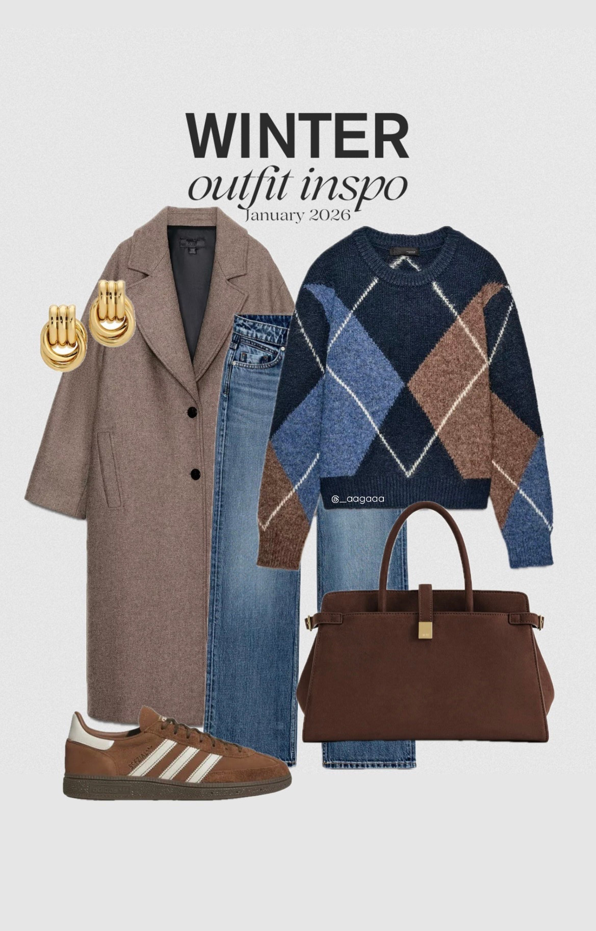 Workwear, capsule wardrobe, office outfit, casual outfit, neutral winter outfit, zara wool coat, zara sweater, straight leg jeans, DeMellier bag, brown adidas sneakers, gold earring,  casual workwear

#LTKFindsUnder100 #LTKWorkwear #LTKPetite