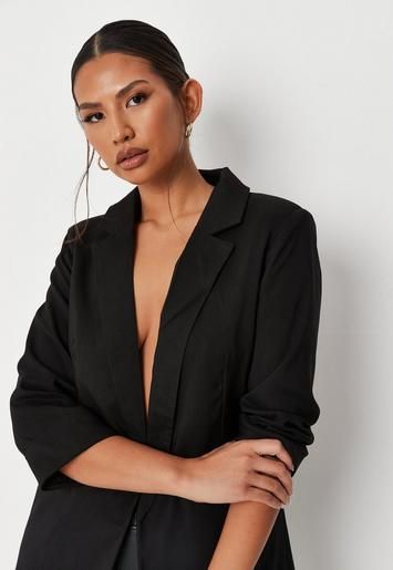 Black Co Ord Boyfriend Blazer | Missguided (US & CA)