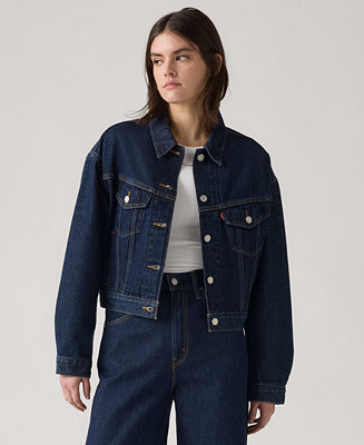 Women's Shrunken '90s Trucker Jacket | Macy's