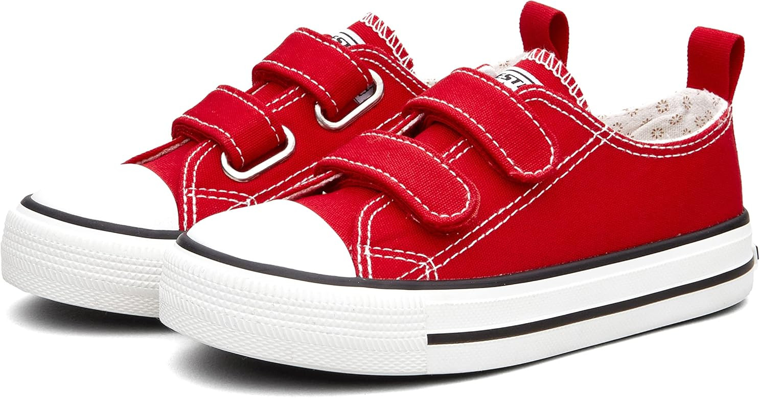 Weestep Toddler Little Kid Boys and Girls Classic Cotton Adjustable Strap Sneaker | Amazon (US)