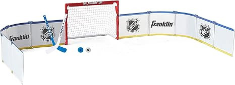 Franklin Sports Mini Hockey Rink Set - Half Rink Knee Hockey Goal, Mini Sticks, and Ball Set - In... | Amazon (US)