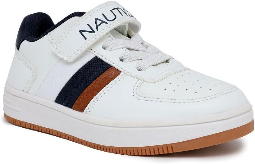 Nautica Kids Sneakers with Adjustable Strap and Bungee Straps | Comfortable Casual Shoes for Boys... | Amazon (US)