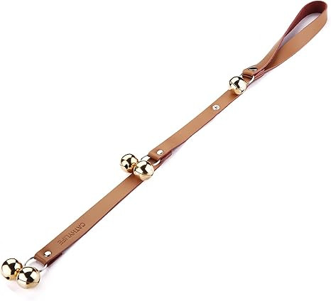 CATHYLIFE Leather Dog Doorbells for Door Knob/Potty Training/Go Outside, Length Adjustment Copper... | Amazon (US)
