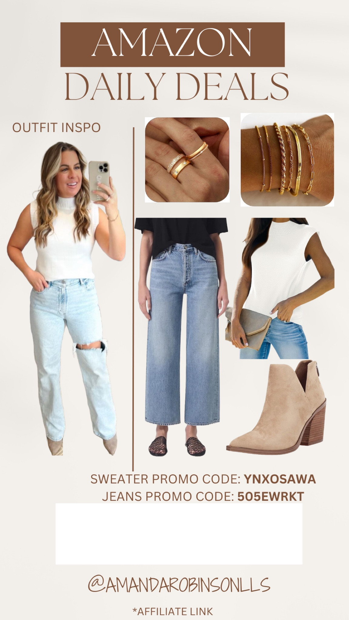 Amazon daily deals
Sleeveless mock turtleneck sweater outfit inspo 

#LTKSaleAlert #LTKFindsUnder50 #LTKStyleTip