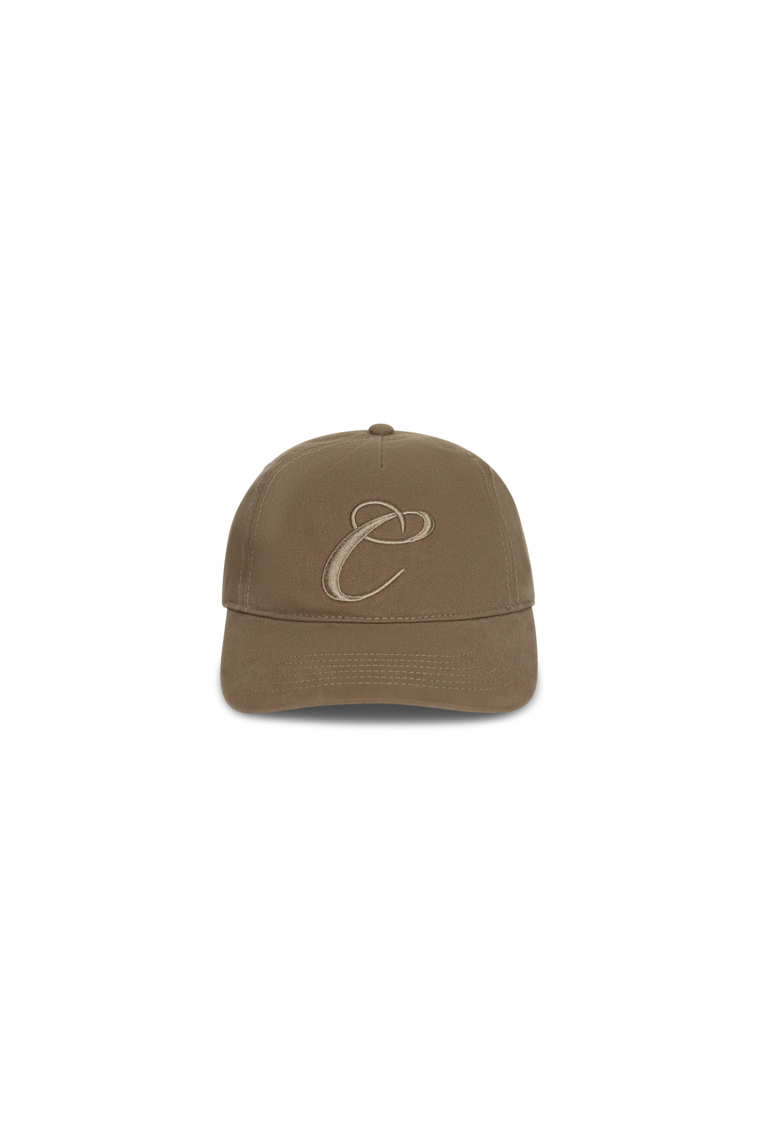 C SCRIPT CAP - KHAKI | The Couture Club
