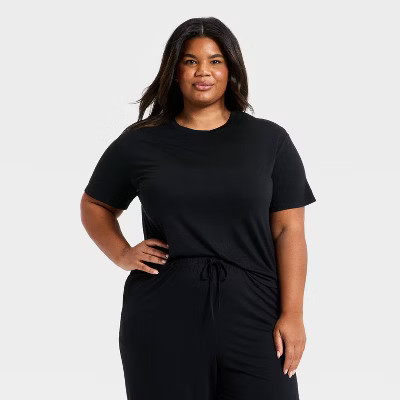 Women's Jersey Pajama T-Shirt - Auden™ Black 1X | Target