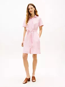 Belted Linen-Cotton Blend Shirtdress | Tommy Hilfiger | Tommy Hilfiger (US)