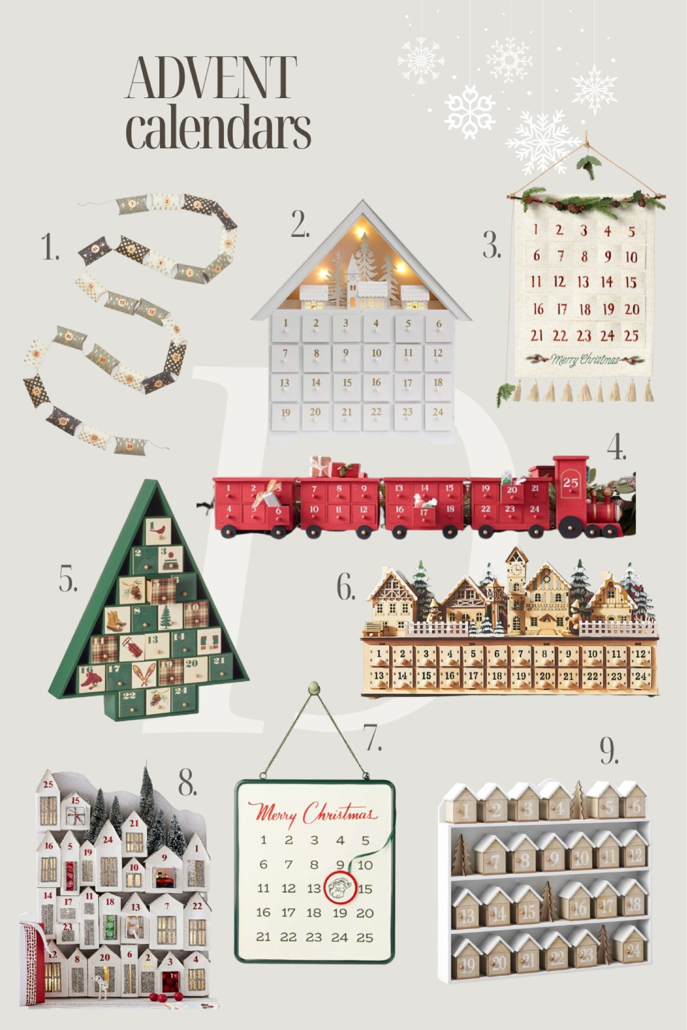 Here are some cute advent calendars to countdown the days until Christmas is here! There is a range from affordable advent calendars to some that are more on the higher end but one thing they have in common is how pretty they are!


#LTKhome #LTKHoliday #LTKHolidaySale