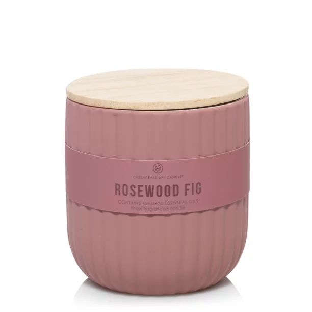 Chesapeake Bay Candle Minimalist Collection Rosewood Fig - 10.1oz Soft-Touch Medium Ribbed Jar Ca... | Walmart (US)