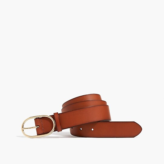 Oval buckle leather belt | J.Crew Factory
