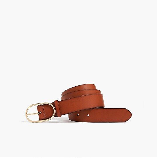 Oval buckle leather belt | J.Crew Factory