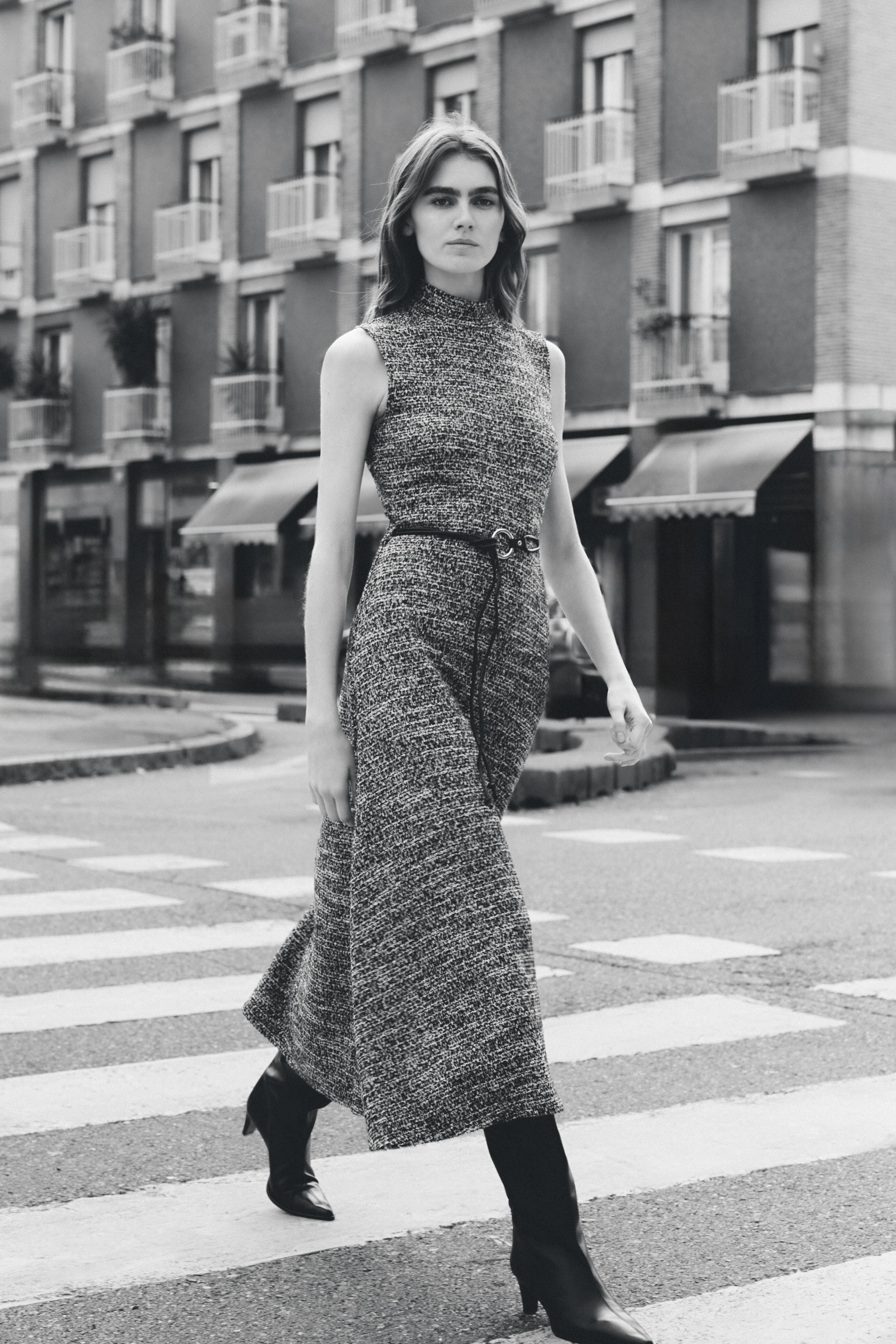 TEXTURED BELTED DRESS | Zara AU