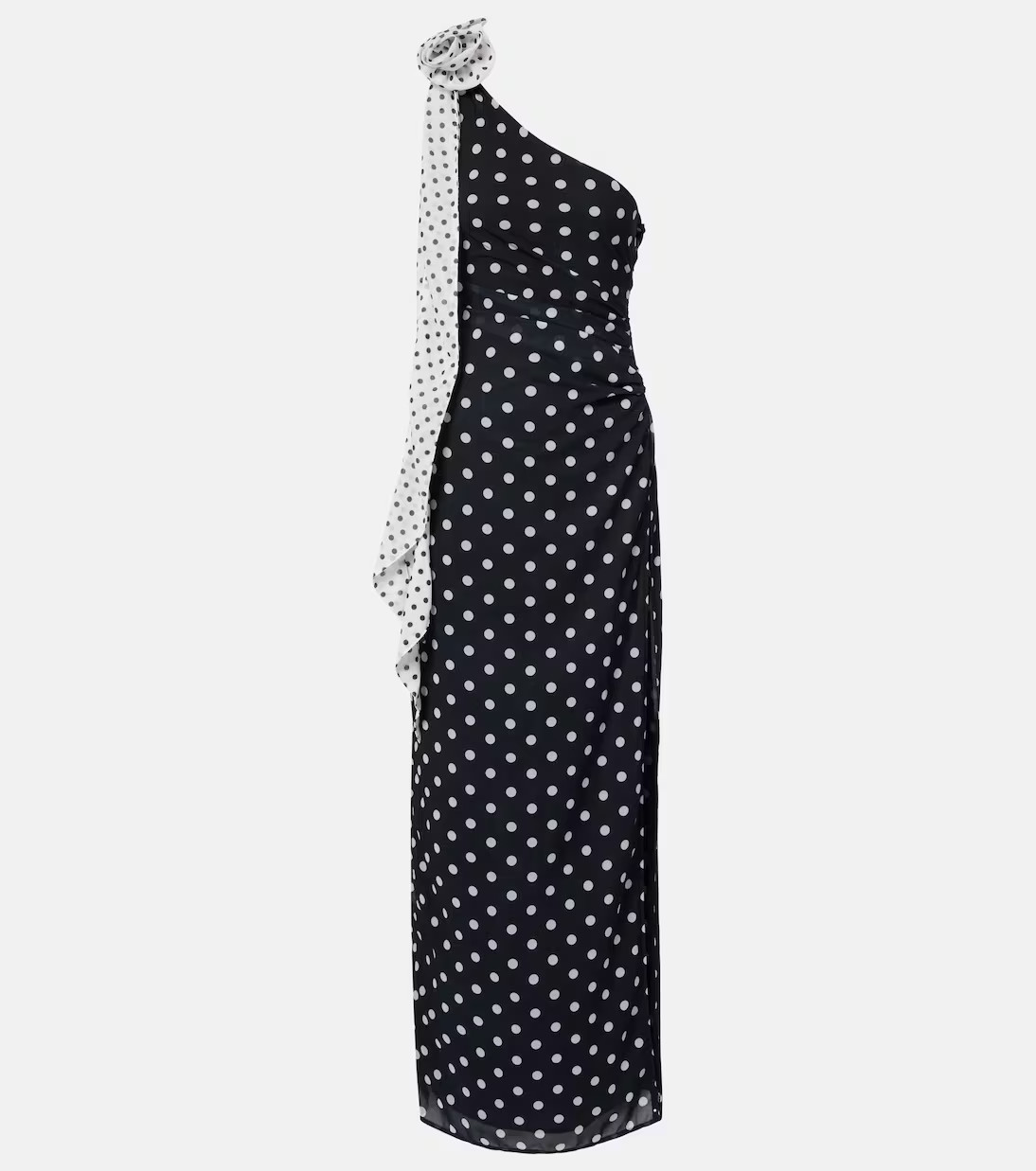 Louise polka-dot one-shoulder maxi dress | Mytheresa (UK)