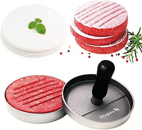 Meykers Burger Press 100 Patty Papers Set | Non-Stick Hamburger Press Patty Maker Mold with Free ... | Amazon (US)