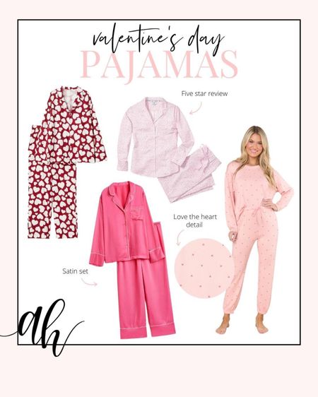Valentine's Day pajama sets I'm loving! I need to snag the satin H&M set for sure!

#LTKstyletip #LTKSeasonal #LTKFind