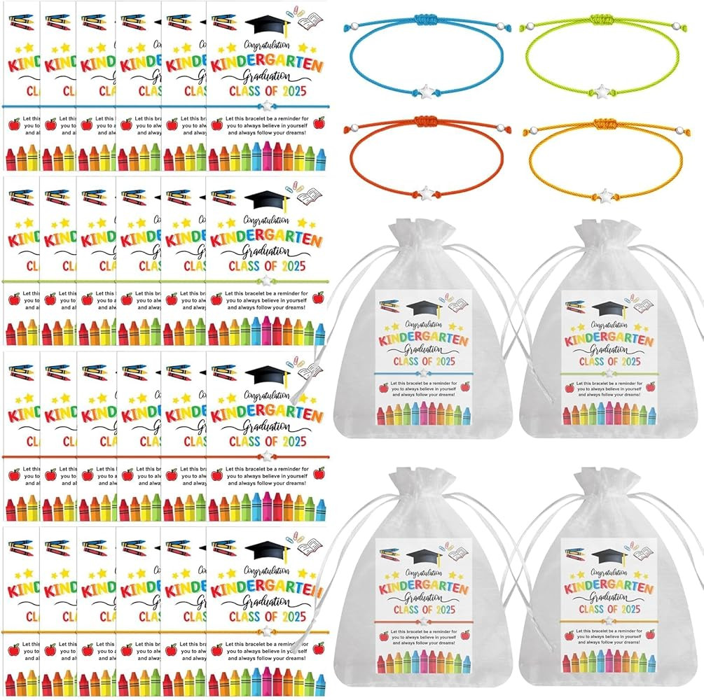 Denylo pro 24 Sets Preschool Graduation Kindergarten Grad Gifts Graduation Bracelet with Cards Or... | Amazon (CA)