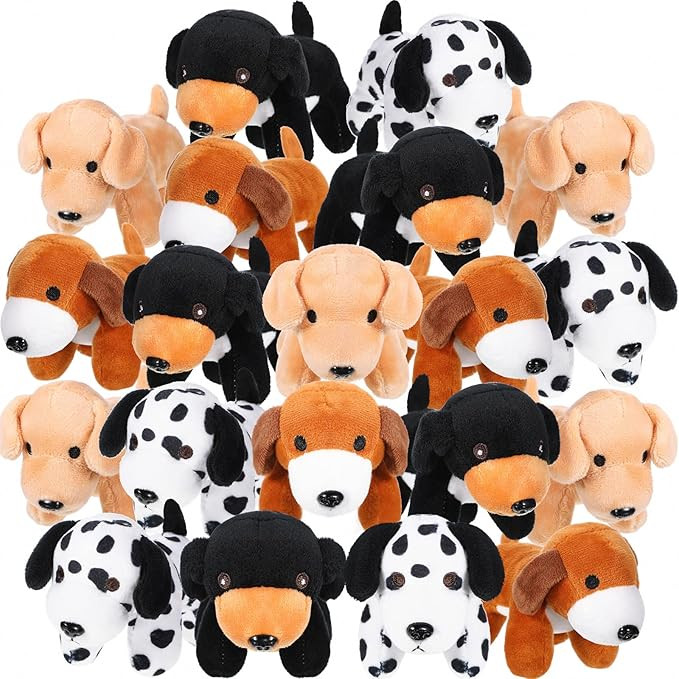 Sosation 20 Pcs Mini Stuffed Animal Dog Bulk Adopt a Puppy Favors Soft Puppy Gift Party for Kids ... | Amazon (US)