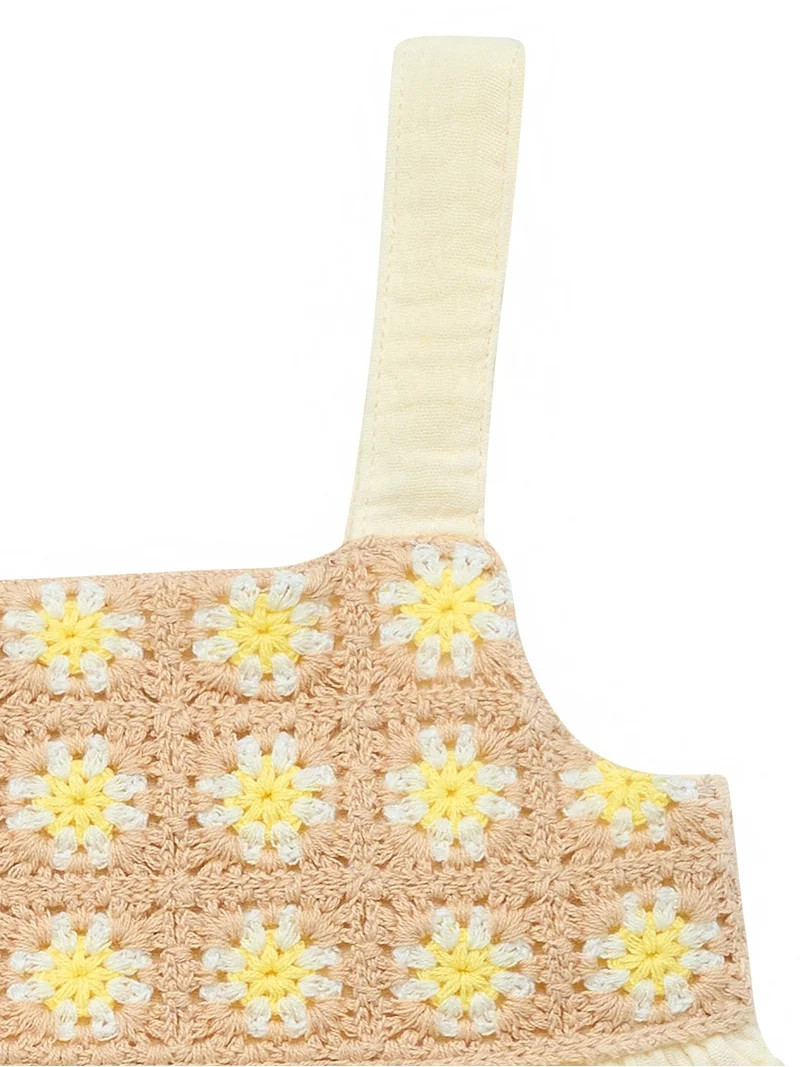 Modern Moments Toddler Girl Crochet Yoke Short Set, 2-Piece, Sizes 12M-5T | Walmart (US)