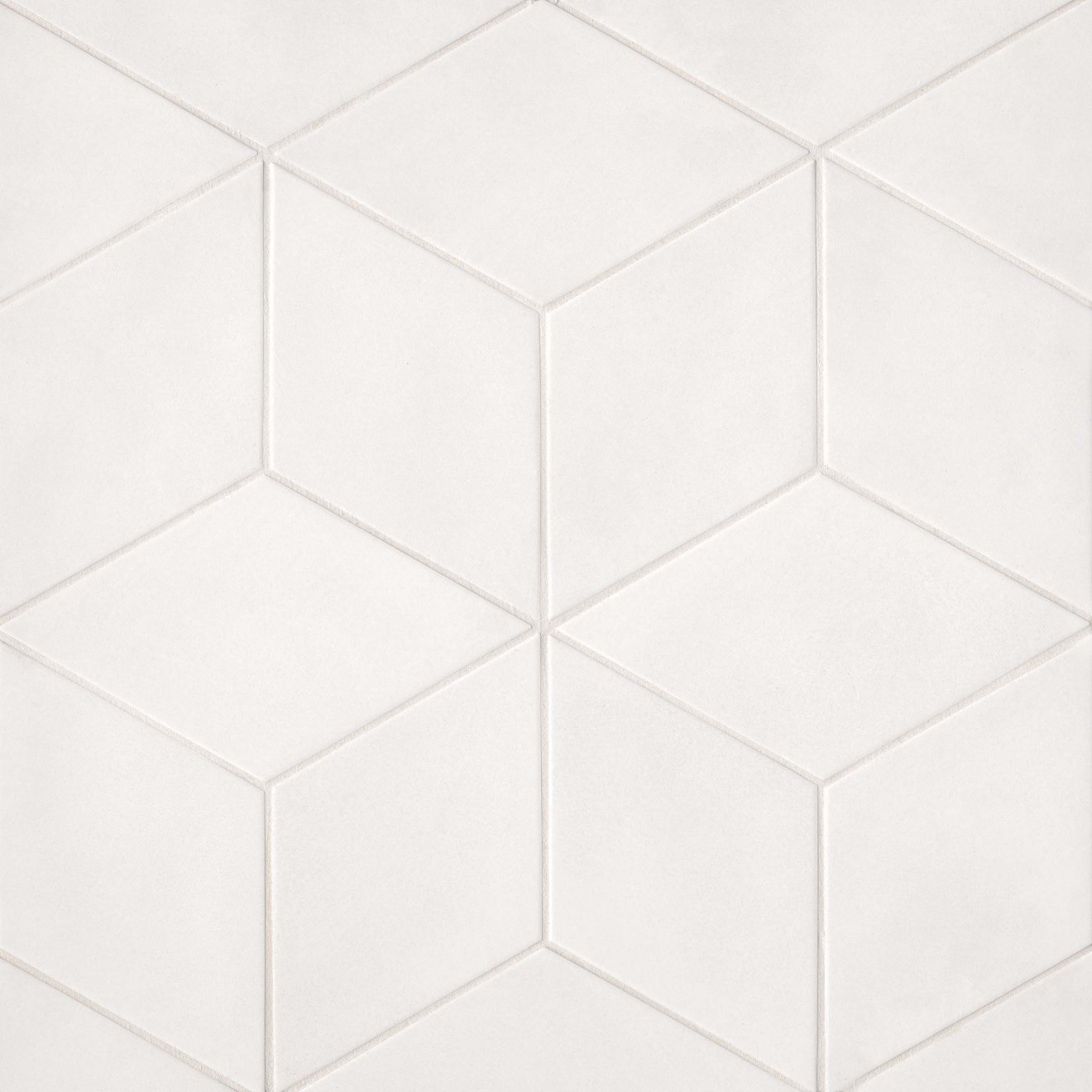 Allora 7.5" x 12.75" Rhomboid Matte Porcelain Tile in Solid White | Bedrosians Tile & Stone