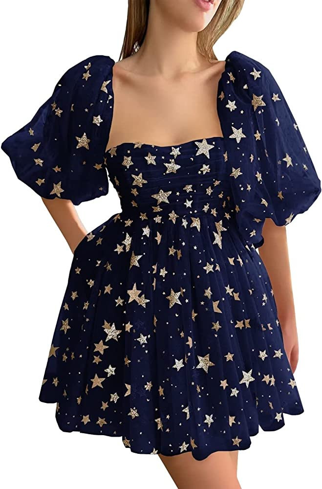 Eightale Tulle Prom Dresses Long A-Line Sparkle Starry Formal Evening Party Gowns | Amazon (US)