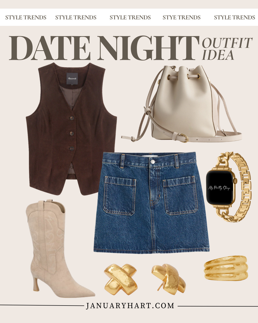 The September Lookbook 🍁🍂

fall date night outfit ideas, denim skirt, fall boots, tall boots, bucket bag, suede vest, chocolate brown 

 #LTKFindsUnder100 #LTKStyleTip #LTKShoeCrush