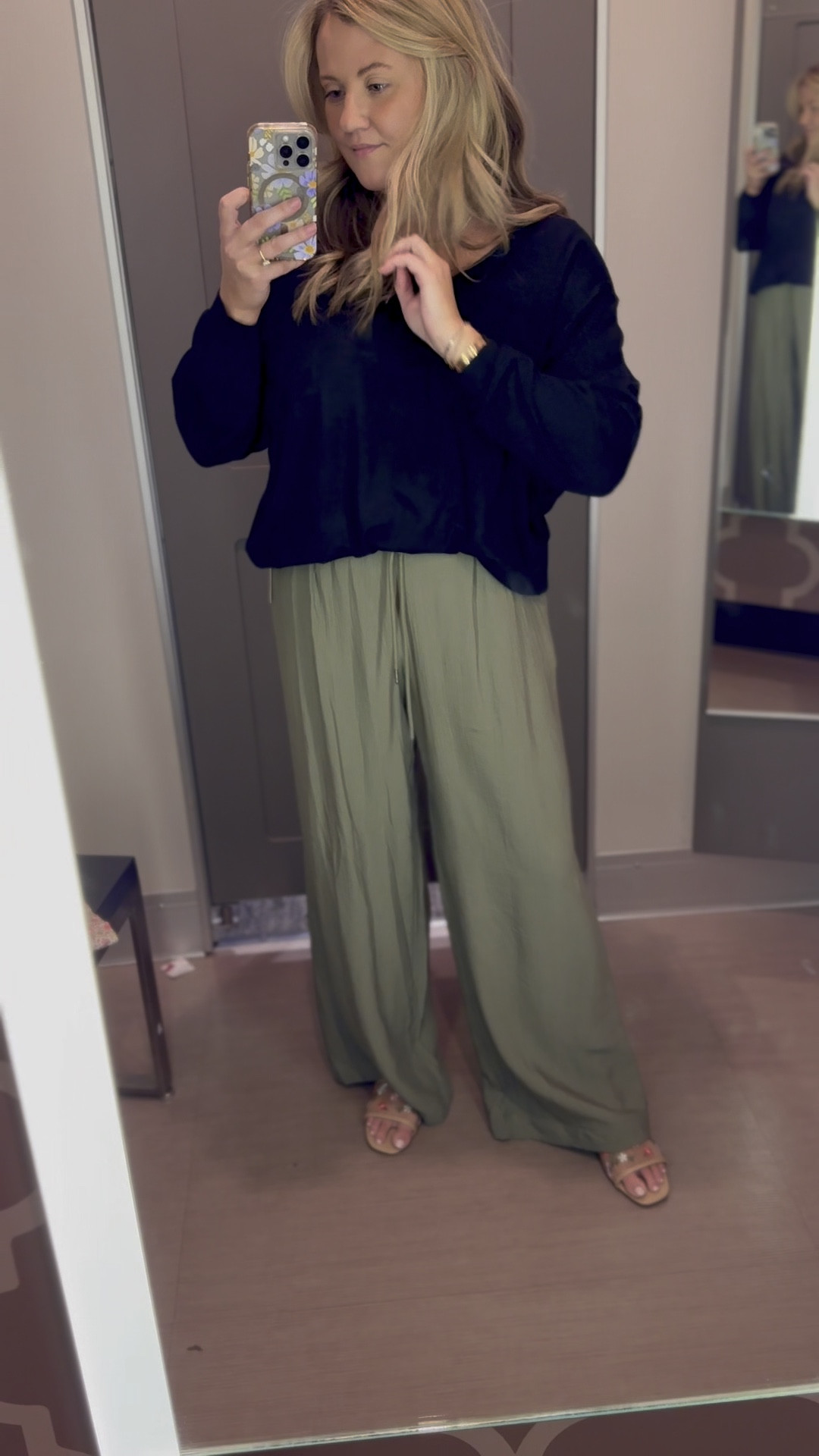 New Target fashion finds and all under $40!

Pants fit true to size, I’m in a medium in both the satin and the front drawstring wide leg.

Sweater is true to size but does run a bit oversize. I’m wearing my true size in the cream but grabbed a size up in the black and grey because I couldn’t find my size, and you can see in the video the black and grey are too big in the midsection. The sweater is SO soft and lightweight though! Close to a cashmere, but won’t provide the warmth of cashmere. It’s sheer, so if that’s not your vibe you’ll want a cami.

#LTKMidsize #LTKStyleTip #LTKFindsUnder50