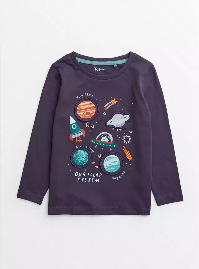 Buy Blue Planet Applique T-Shirt 1-1.5 years | T-shirts and shirts | Tu | Tu Clothing