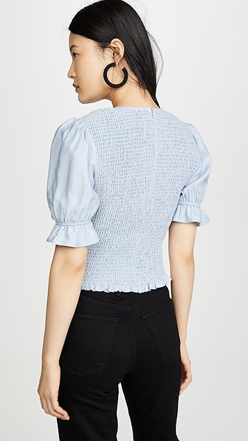 Smocked Puff Sleeve Top | Shopbop