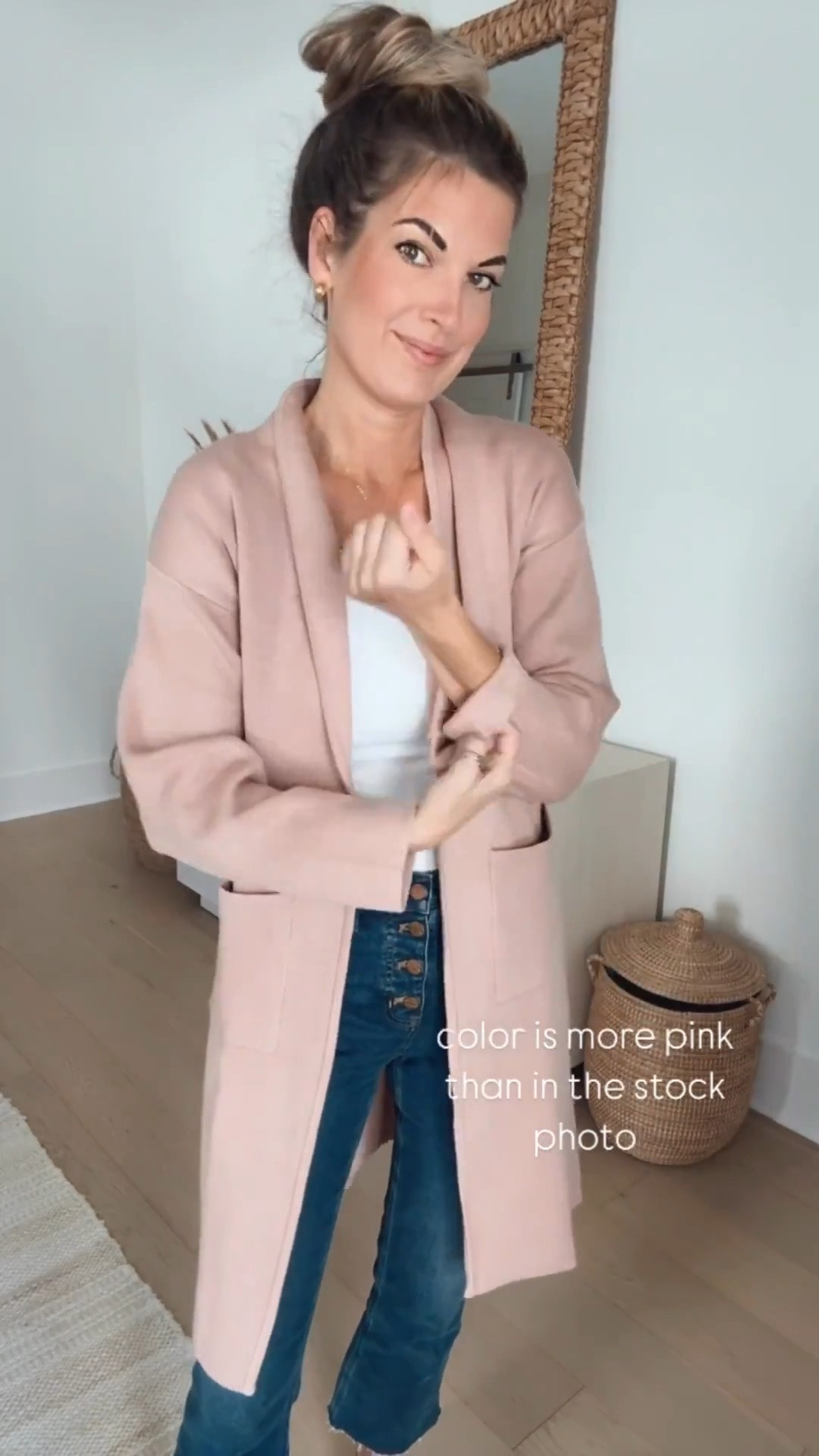 Amazon coatigan - I ordered the light camel - which has pink undertones to me! Wearing size small. Xs tee. Jeans true to size. Cap toe shoes true to size. Fall outfit. Amazon 

#LTKSeasonal #LTKStyleTip #LTKGiftGuide