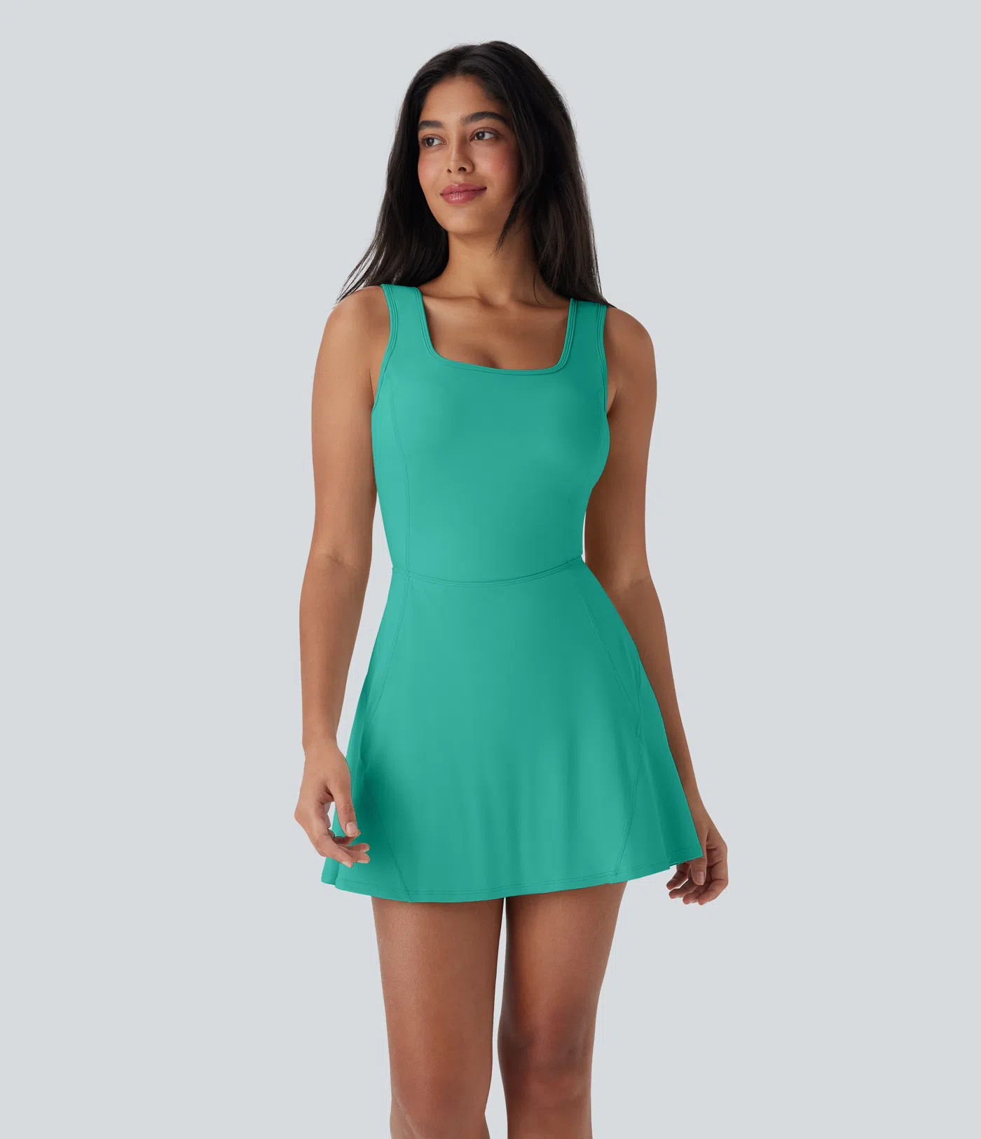 SoftlyZero™ Airy U Neck 2-in-1 Pocket Mini InstantCool Dance Active Dress-Easy Peezy | HALARA
