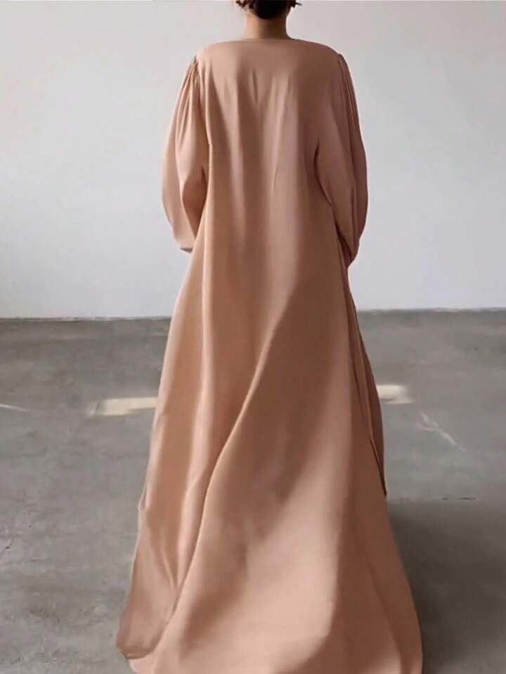 INAWLY Plus Size Women Two Pieces Set, Casual & Romantic Style, Solid Color, Suitable For Daily W... | SHEIN